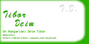 tibor deim business card